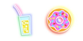 neon-beverage-and-donut-cursor-pack